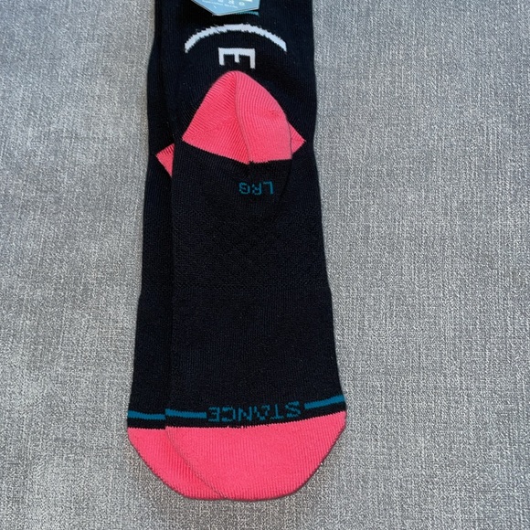 Stance Dwyane Wade Collection Black Pink Crew Cotton Cushion Casual Socks - Picture 8 of 8